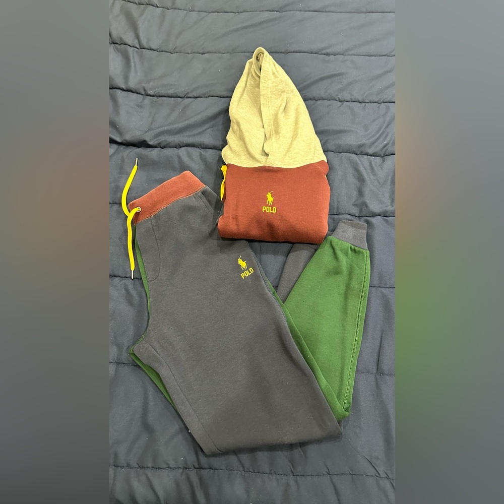 Polo by Ralph Lauren Kids Sweatsuit - Navy, Green, and Burgandy